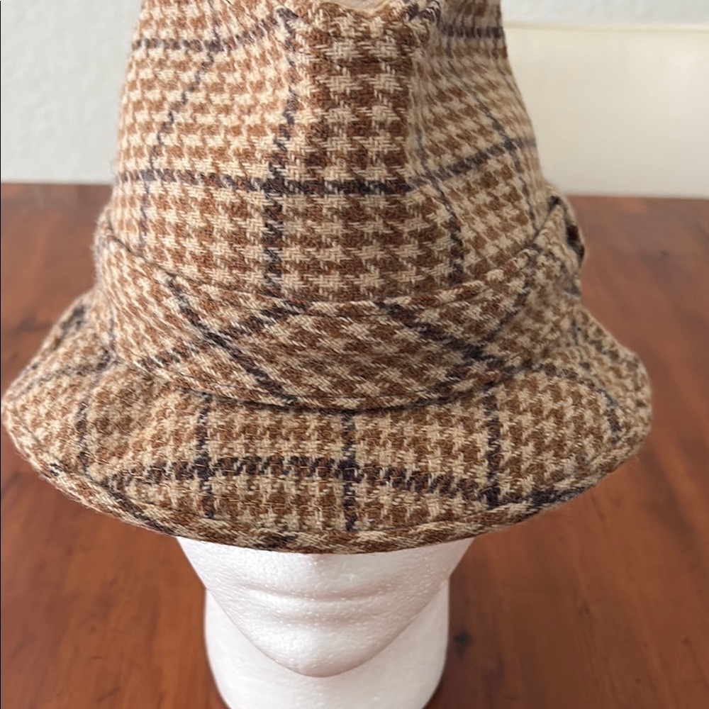 Brown Plaid Men's Hat